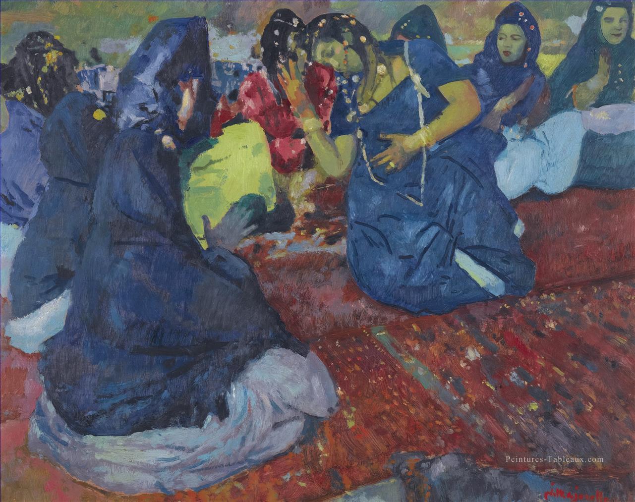 FETE MAROCAINE orientaliste moderniste Araber Peintures à l'huile